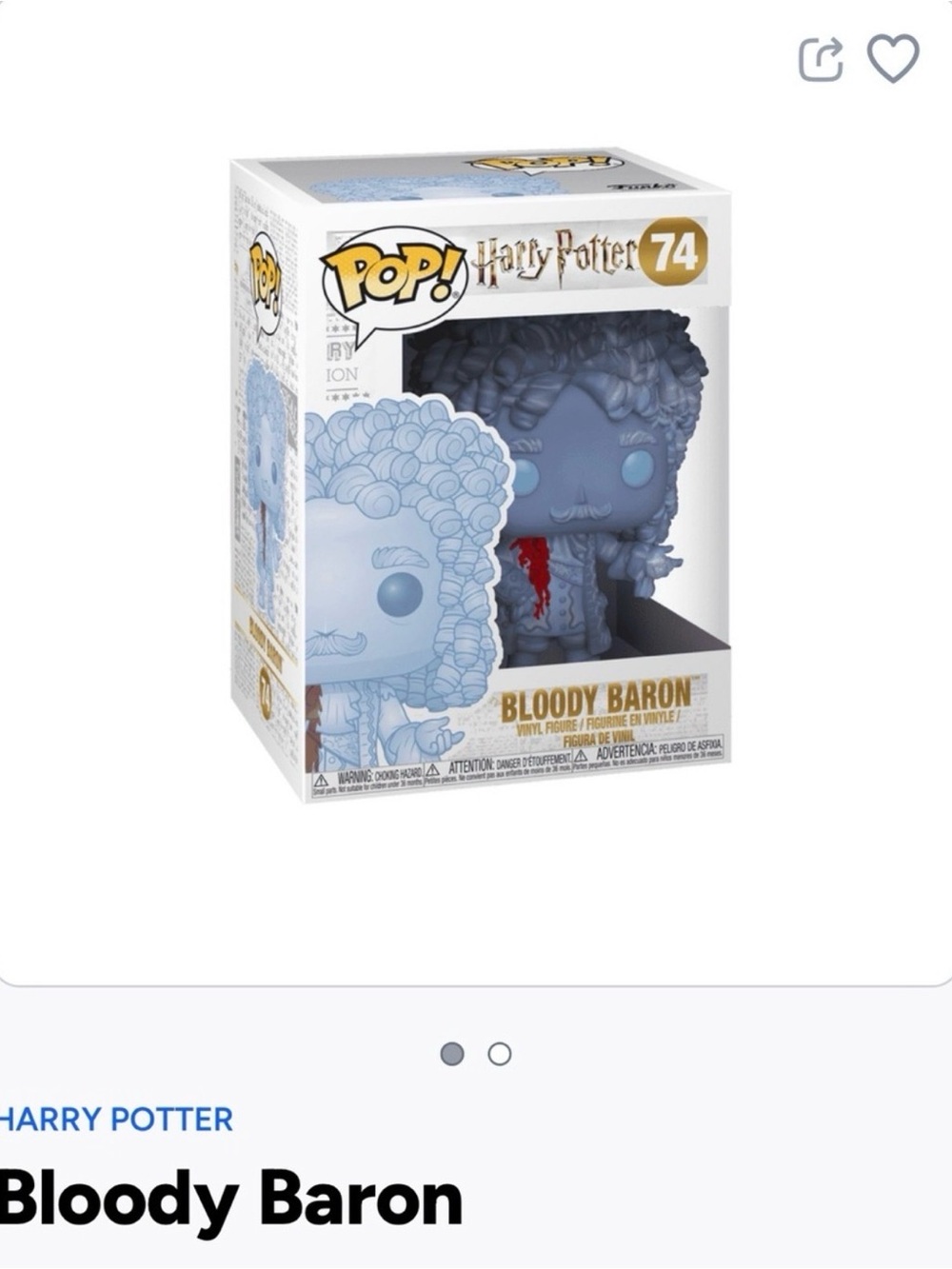 Funko Bloody Baron Vinyl Figure - Blue with Red Detail- 74